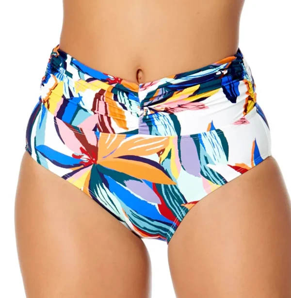 Anne Cole: Riviera Floral Shirred Waistband Bikini Bottom