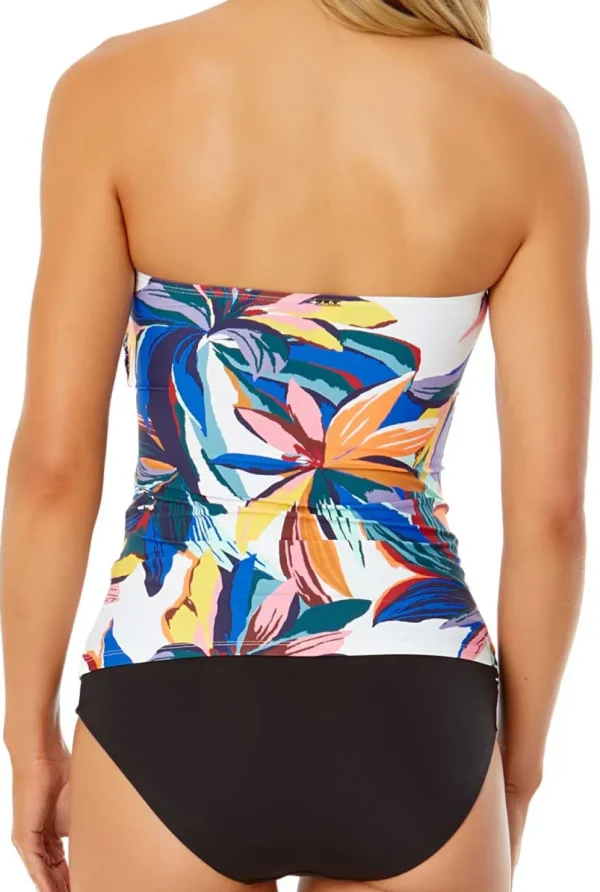 Anne Cole: Riviera Floral Twist Front Bandeaukini Top