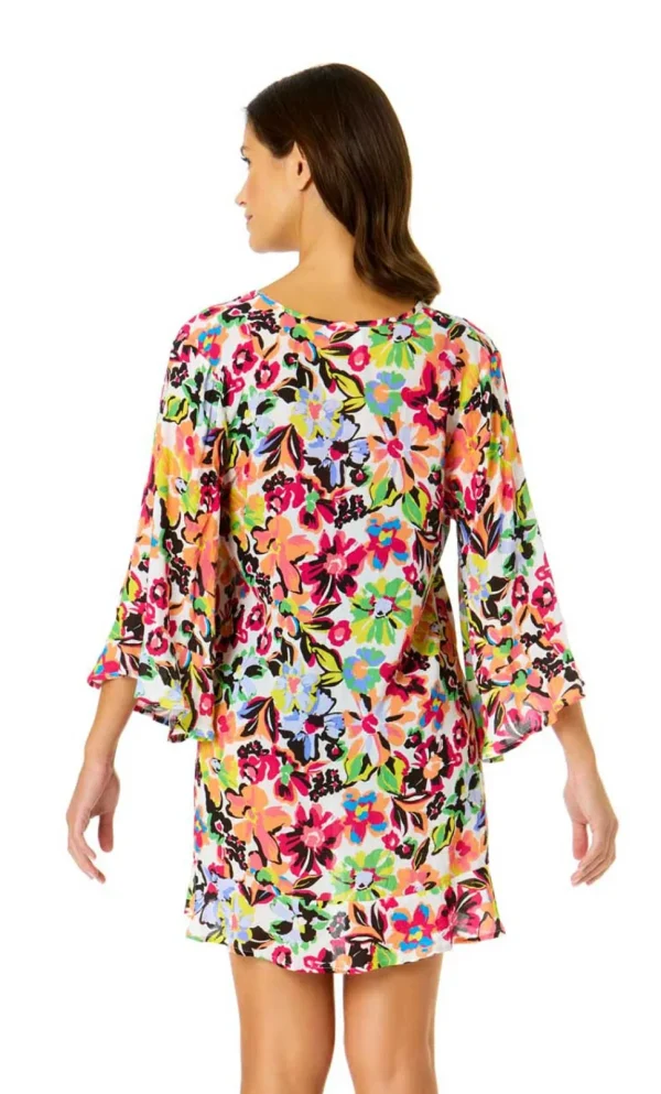 Anne Cole: Sun Blossom Flounce Tunic Cover Up