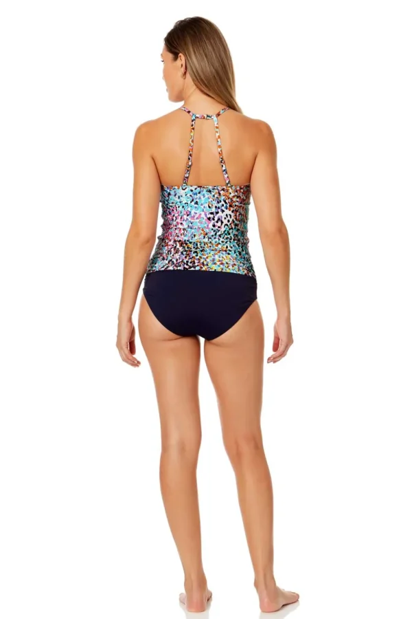 Anne Cole: Sunset Dot High Neck Tankini Top