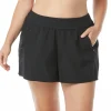 Beach House: Plus Size April Stretch Woven Beach Shorts