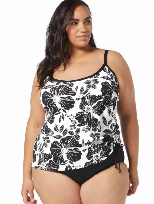 Beach House: Plus Size Garden Twilight Bridget Underwire Tankini Top