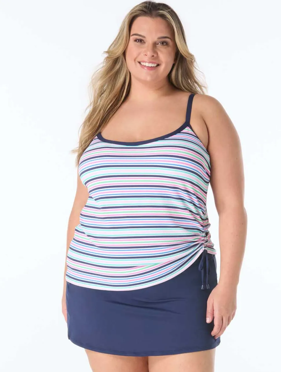 beach_house_plus_size_res_0.webp Beach House: Plus Size Resort Stripe Shirred Side Underwire Tankini To