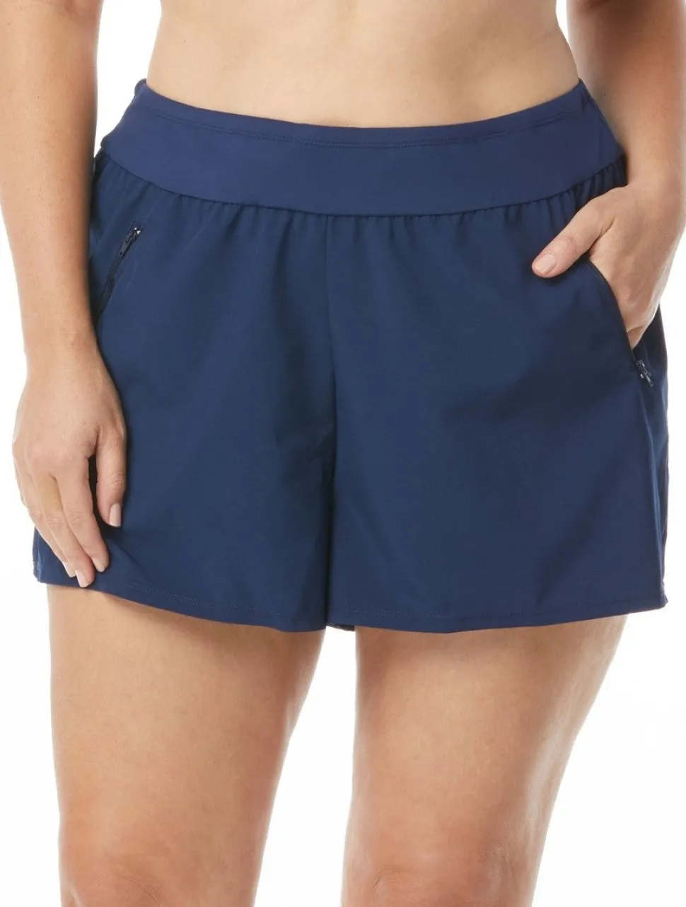 beach_house_plus_size_sol_0.webp Beach House: Plus Size Solid April Sretch Woven Beach Short