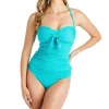 Bleu: All Tied Up Solid Bandeau Tankini Top