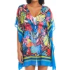 Bleu: Color Field Chiffon Caftan