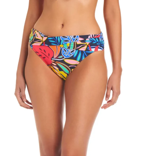 Bleu: Color Field Sarong Hipster Bikini Bottom
