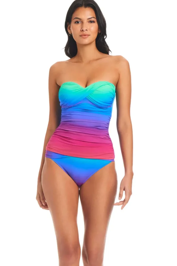 Bleu: Heat Of The Moment Twist Bandeau Tankini Top