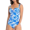 Bleu: One Piece A Place In Sun Shirred Bandeau Mio Swimsuit