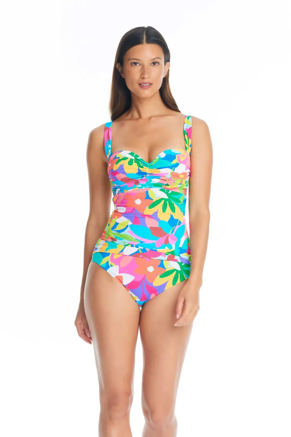 bleu_one_piece_away_we_go_0.webp Bleu: One Piece Away We Go Shirred Bandeau Swimsuit
