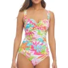 Bleu: One Piece Packing A Punch Shirred Bandeau Mio