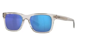 Costa: Tybee 282 Shiny Light Grey Crystal Blue Mirror Polarized