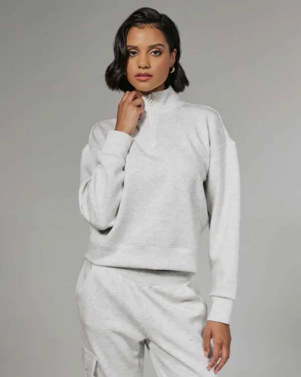 7 Diamonds: Women's Rev Crop Quarter-Zip Pullover
