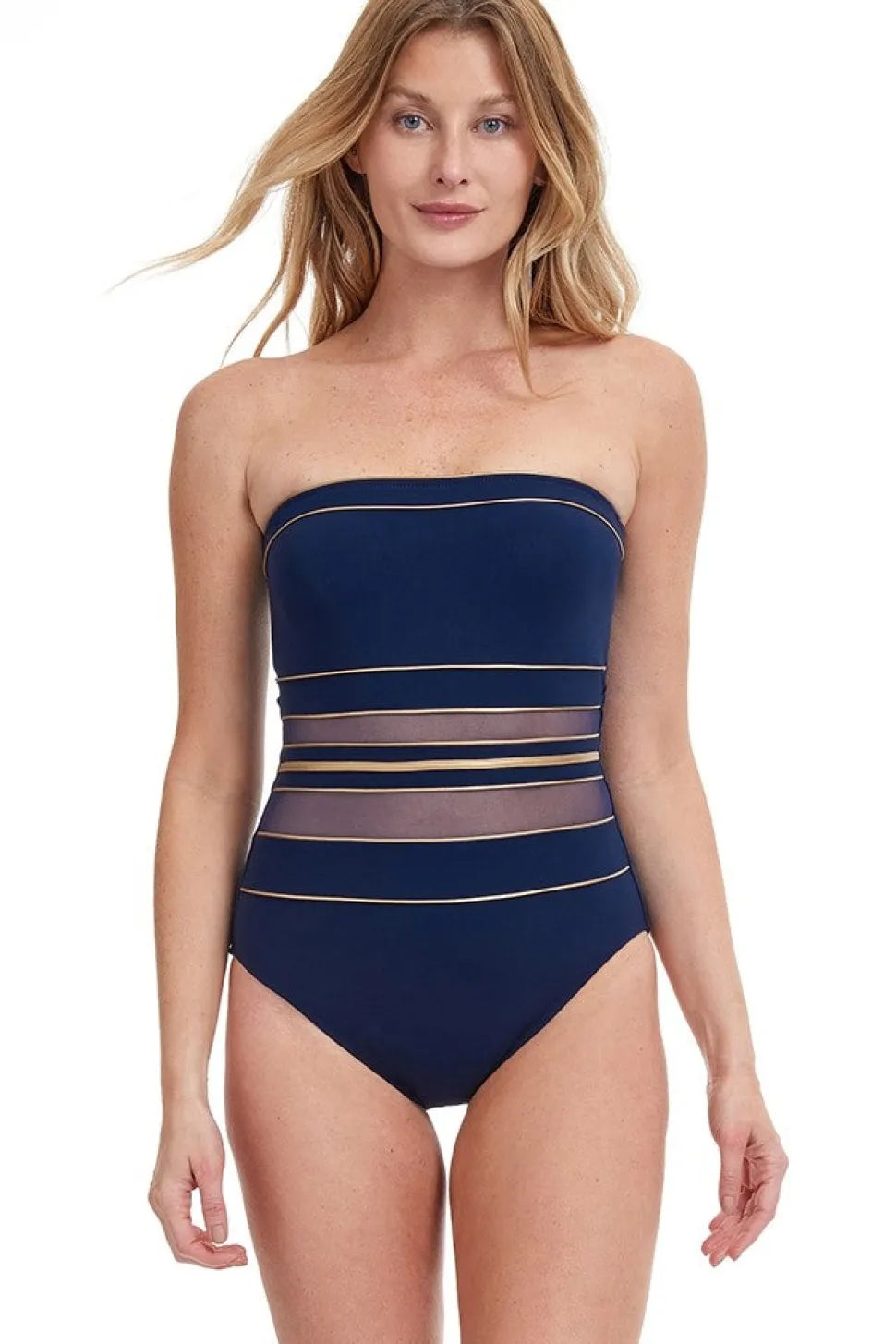 gottex_one_piece_essentia_1.webp Gottex: One Piece Essentials Onyx Mesh Insert Bandeau Swimsuit