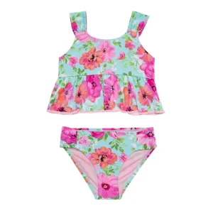 Hula Star:Two Piece Princess Floral Flounce Tankini Set