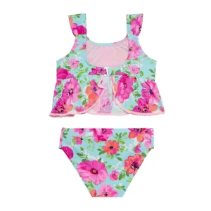 Hula Star:Two Piece Princess Floral Flounce Tankini Set