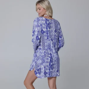 J.Valdi: Batik Lace Neck Big Shirt