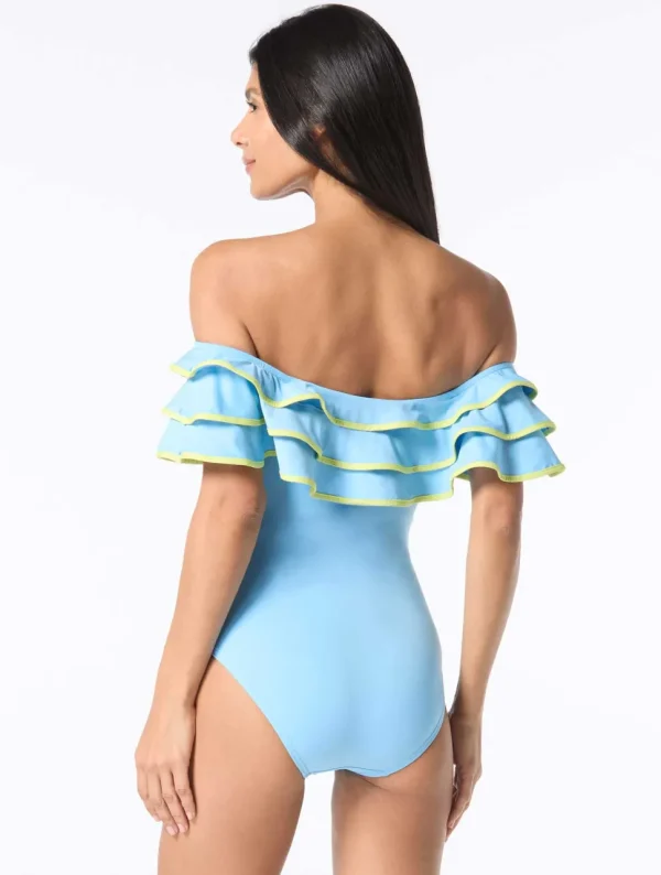 Kate Spade: One Piece Ruffle Off The Shoulder Swimsuit