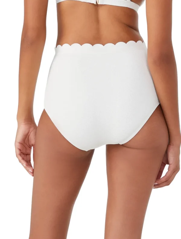 Kate Spade: Pique Scallops High Waist Bikini Bottom