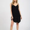 Koy Resort: Miami Solid Button Mini Dress