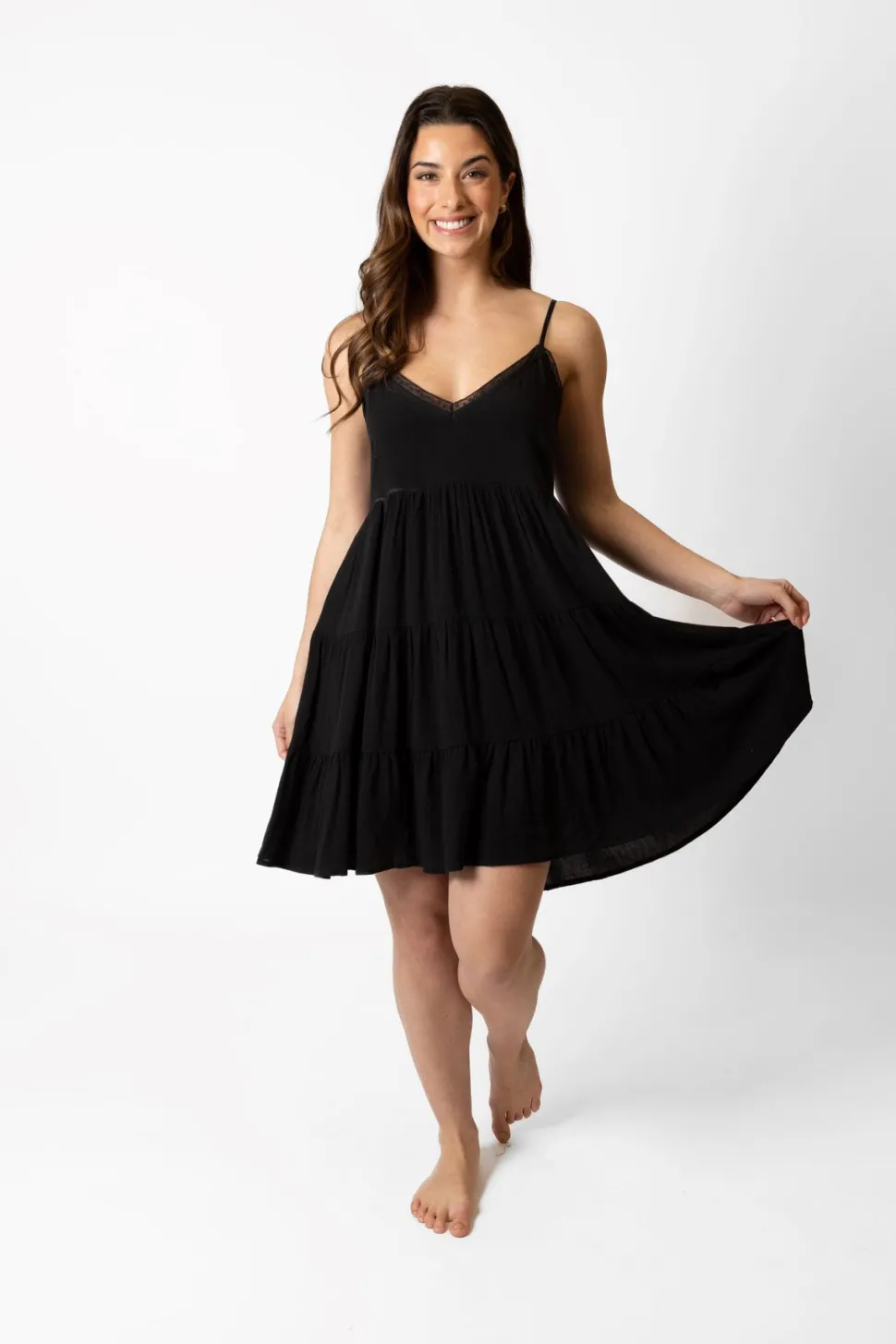 koy_resort_miami_solid_ti_0.webp Koy Resort: Miami Solid Tiered Mini Dress