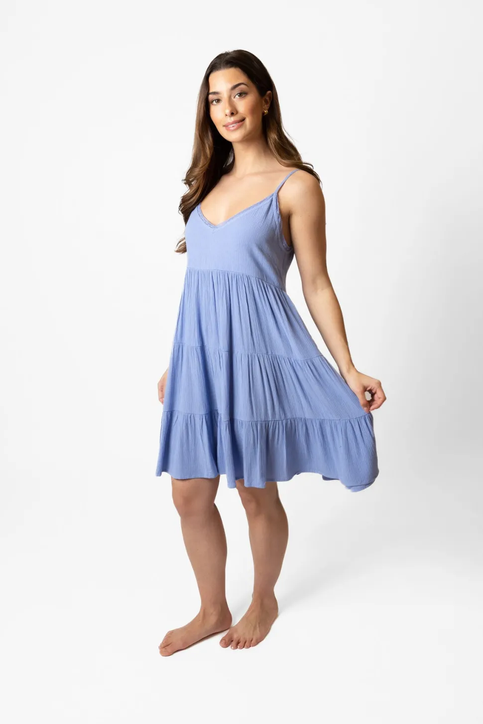 koy_resort_miami_solid_ti_2.webp Koy Resort: Miami Solid Tiered Mini Dress