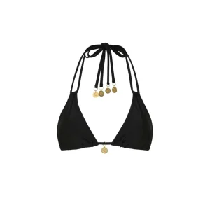 Kulani Kinis: Moonlight Black Halter Bralette Bikini Top