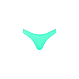 Kulani Kinis: Turquoise Mint Ribbbed Vintage V Bikini Bottom