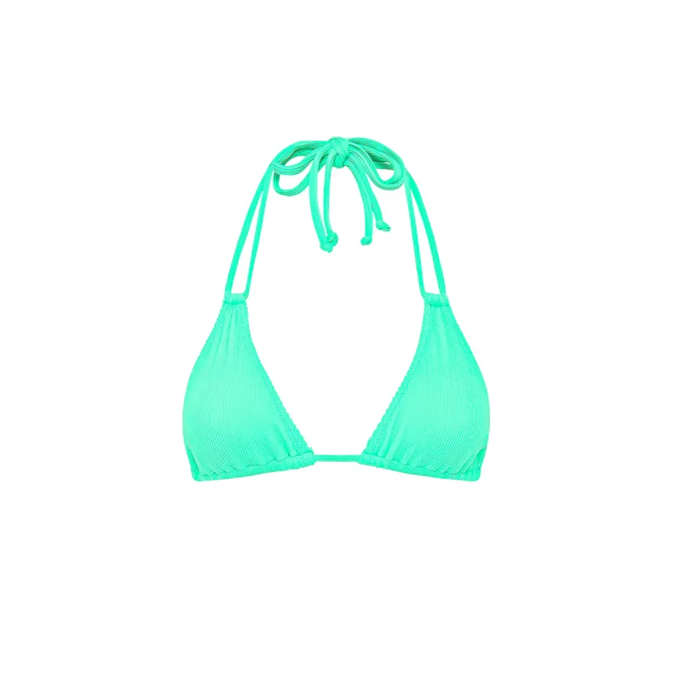 kulani_kinis_turquoise_mi_0.webp Kulani Kinis: Turquoise Mint Ribbed Halter Bralette Bikini Top