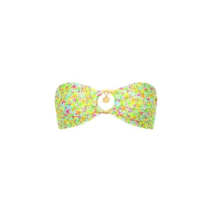 Kulani Kinis: Wild Flower Strapless Bandeau Bikini Top