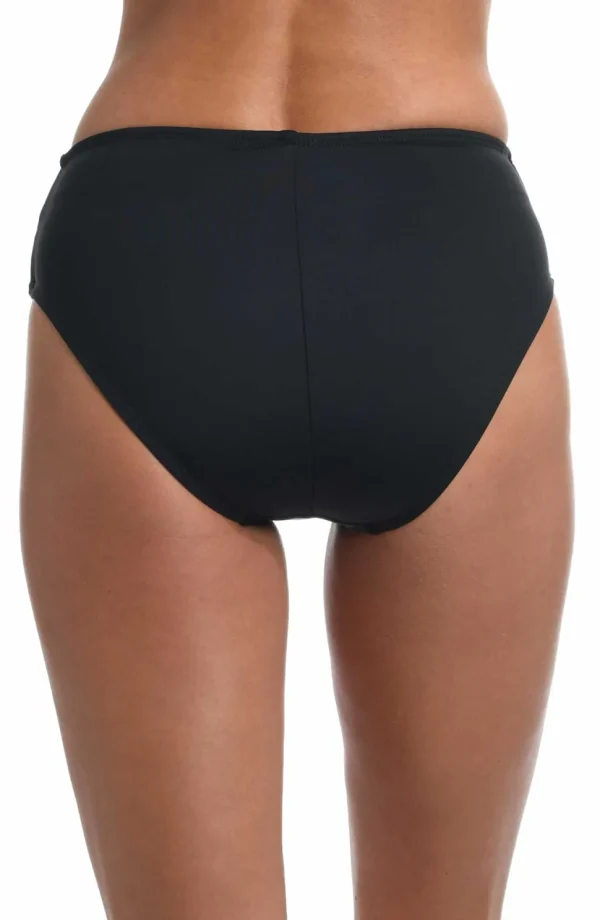 La Blanca: Island Goddess Solid Mid Waist Sash Bikini Bottom