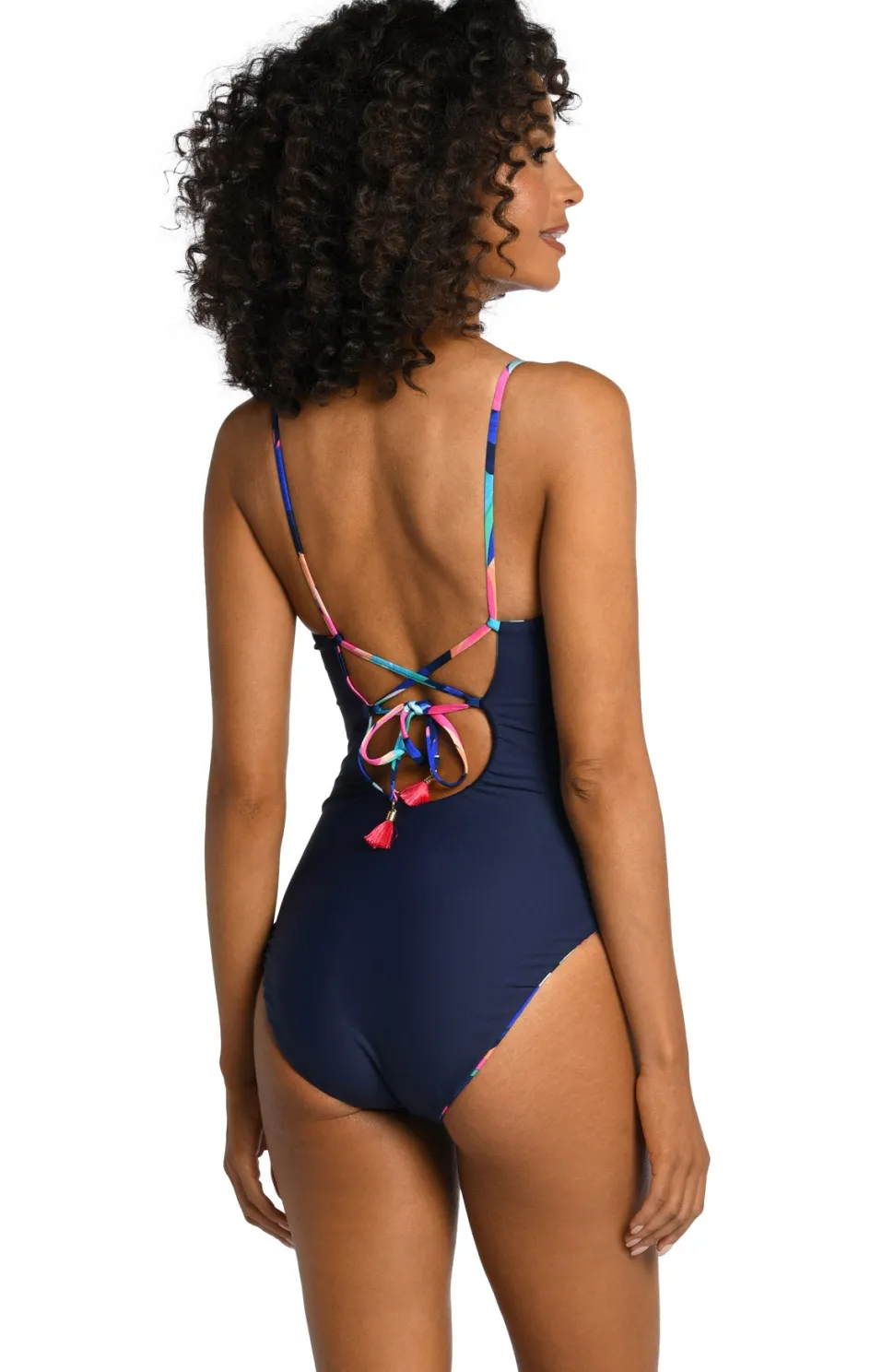la_blanca_one_piece_paint_3.webp La Blanca: One Piece Painted Leaves Reversible Plunge