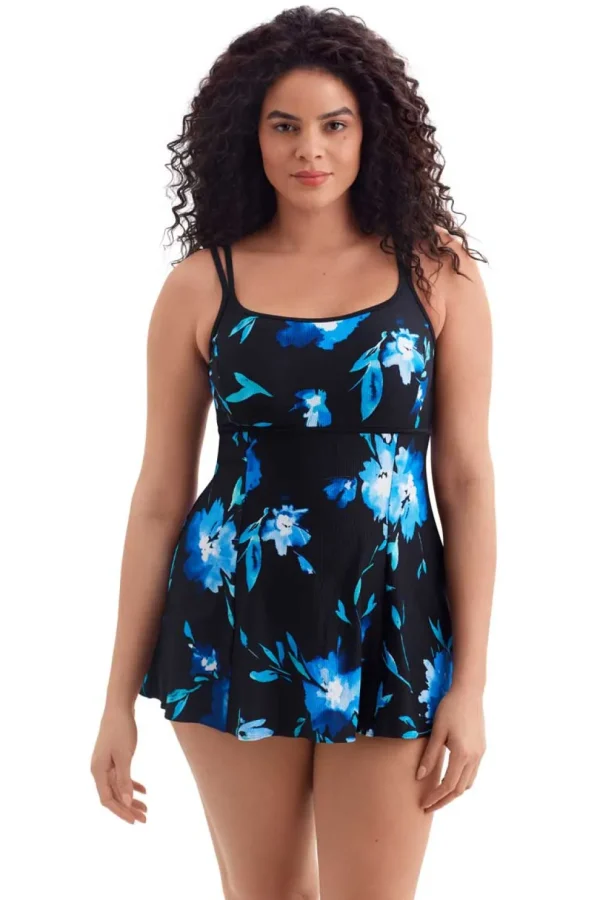 Londitude: One Piece Whimsical Long Torso Empire Princess Seam Swimdre