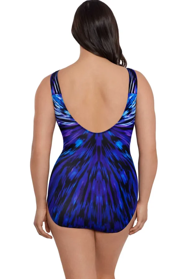 Longitude: One Piece Double Take Panel High Neck Long Torso Swimsuit