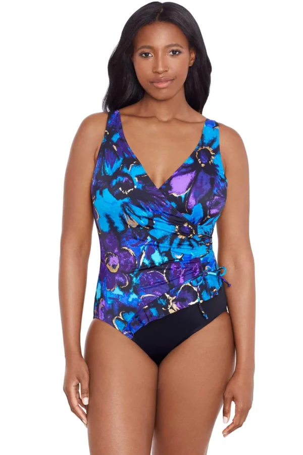 Longitude: One Piece Gypsy Ruffle Surplice Long Torso Swimsuit
