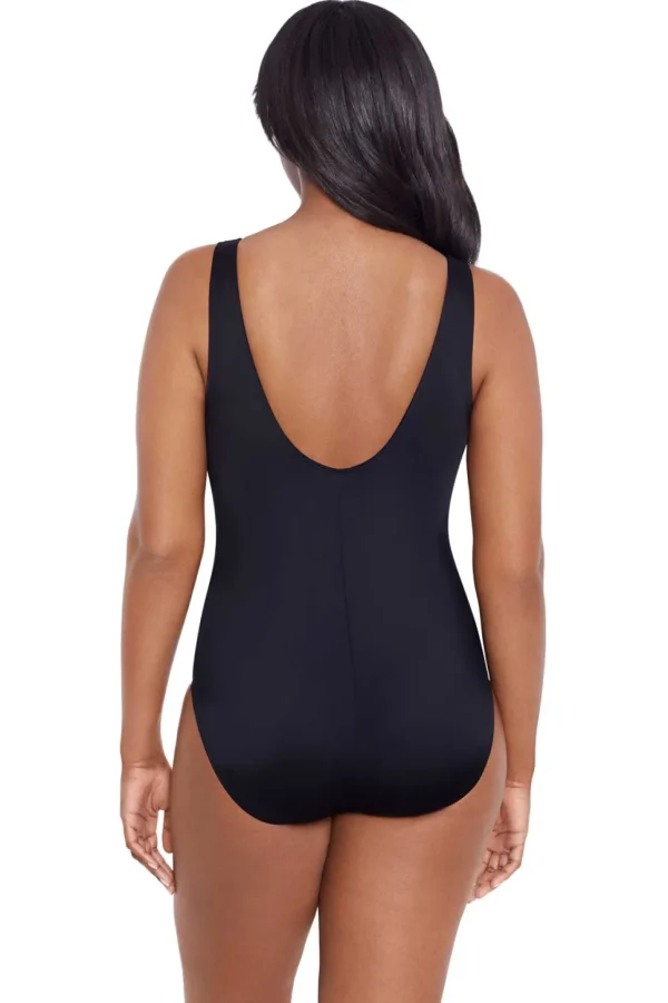 Longitude: One Piece Jungle Boogie Ruffle Front Surplice Long Torso Sw