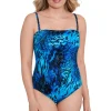 Longitude: One Piece Natural Riches Side Shirred Bandeau Swimsuit