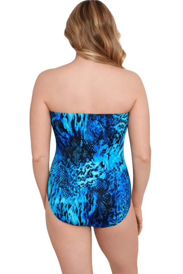 Longitude: One Piece Natural Riches Side Shirred Bandeau Swimsuit