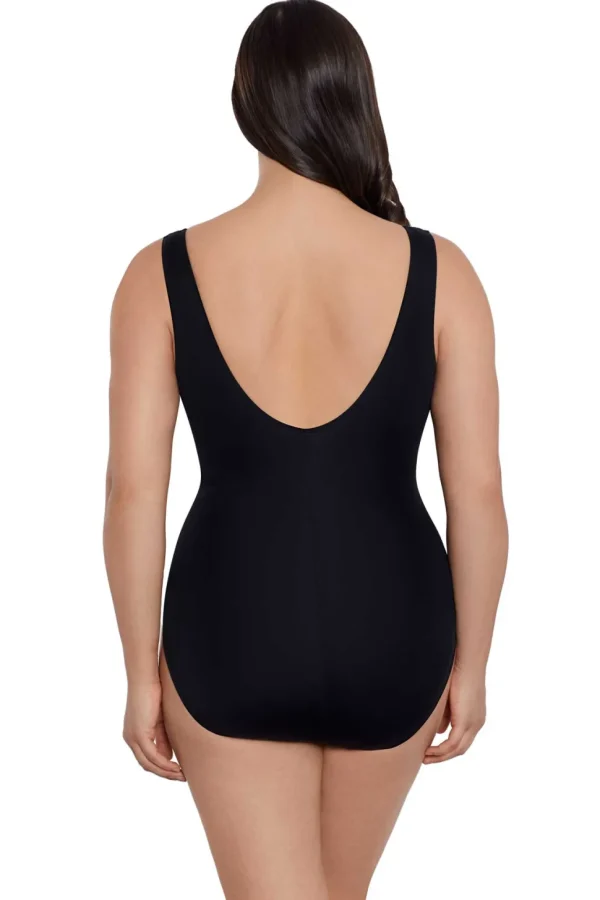 Longitude: One Piece True Romance Long Torso Piped Side Shirred Surpli
