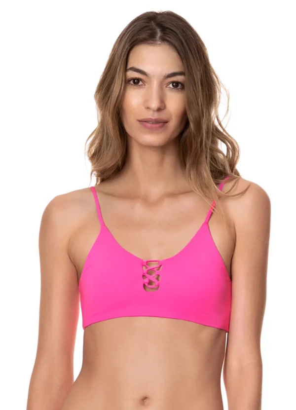 Maaji: Fuchsia Agate Costa Classic Bralette Bikini Top