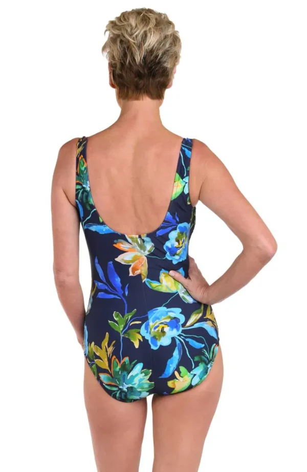 Maxine: One Piece Indigo Vineyard Side Shirred Mio Swimsuit