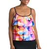 Maxine: Watercolor Bliss Triple Tiered Tankini Top