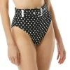 Michael Michael Kors: Dot High Waist Bikini Bottom