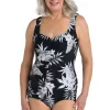 Mxxine: One Piece Tropic Paradise Shirred Front Girl Leg