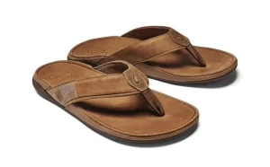 Olukai: Men'S Tuahine Leather Beach Sandals