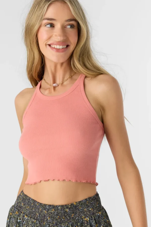 O'Neill: Alyx Rib Knit Cropped Tank Top