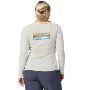 Patononia: Women's Long-Sleeved Capilene Cool Daily Graphic Shirt Wate