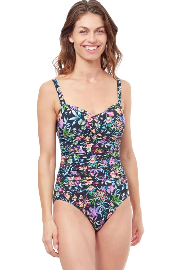 Profile: One Piece Flora D-Cup Shirred Front Mio Swimsuit