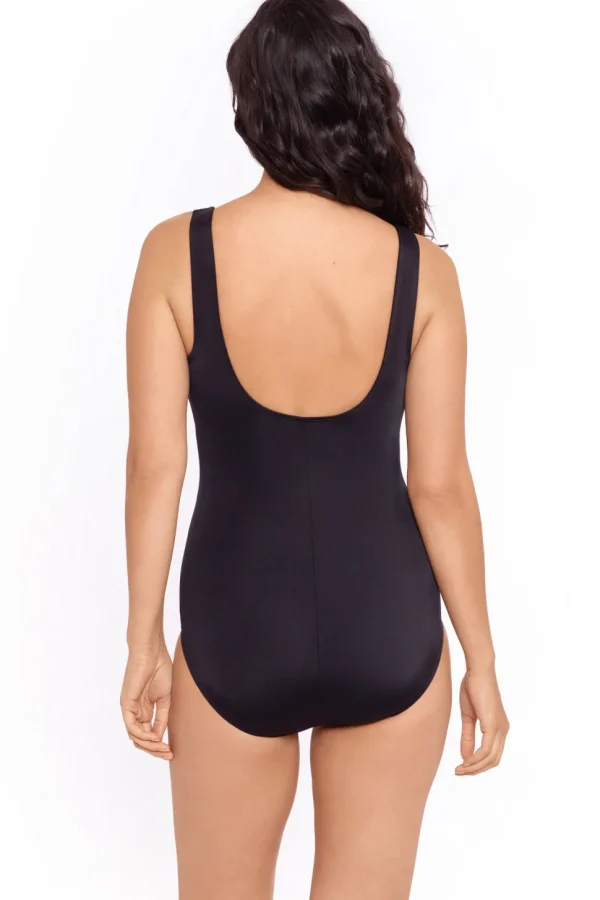 Reebok: One Piece Glass Cutter Scoop Neck Swimsuit