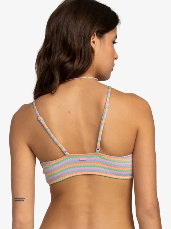 Roxy: Wavy Stripe Fashion Bralette Bikini Top